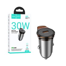 Hoco Car Charger NZ16 Rigorous Tipo-C PD30W Metal Gray